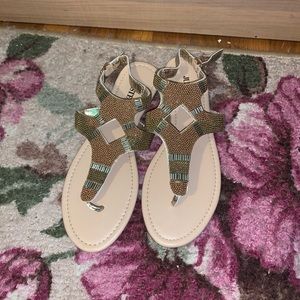 Gold Sandals size 8